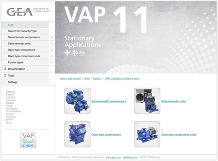 Screenshot Produktfinder (B2B) - GEA VAP